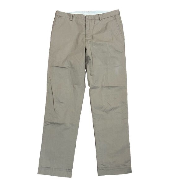 Polo Ralph Lauren Men's‎ Flat Front Classic Fit Pants Beige Khaki 34x33 EUC - Picture 1 of 5